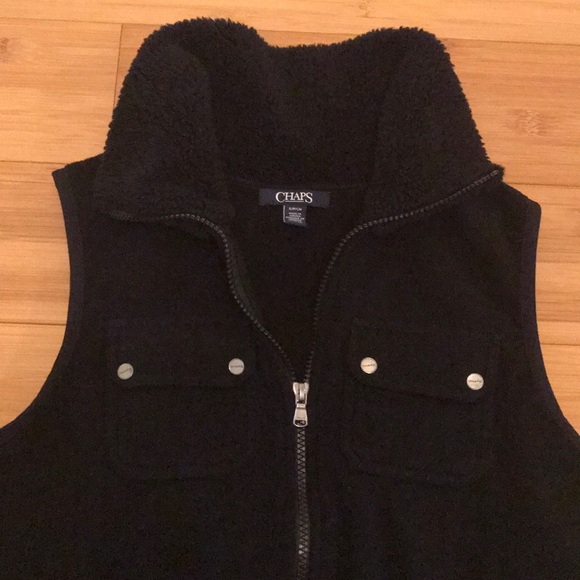 Chaps Feece Zipper Vest - Picture 2 of 6